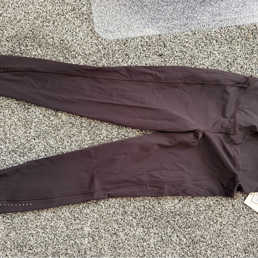 Lululemon Fast and Free HR Tight 15” 1 pkt Evolve Brown Leggings NWT